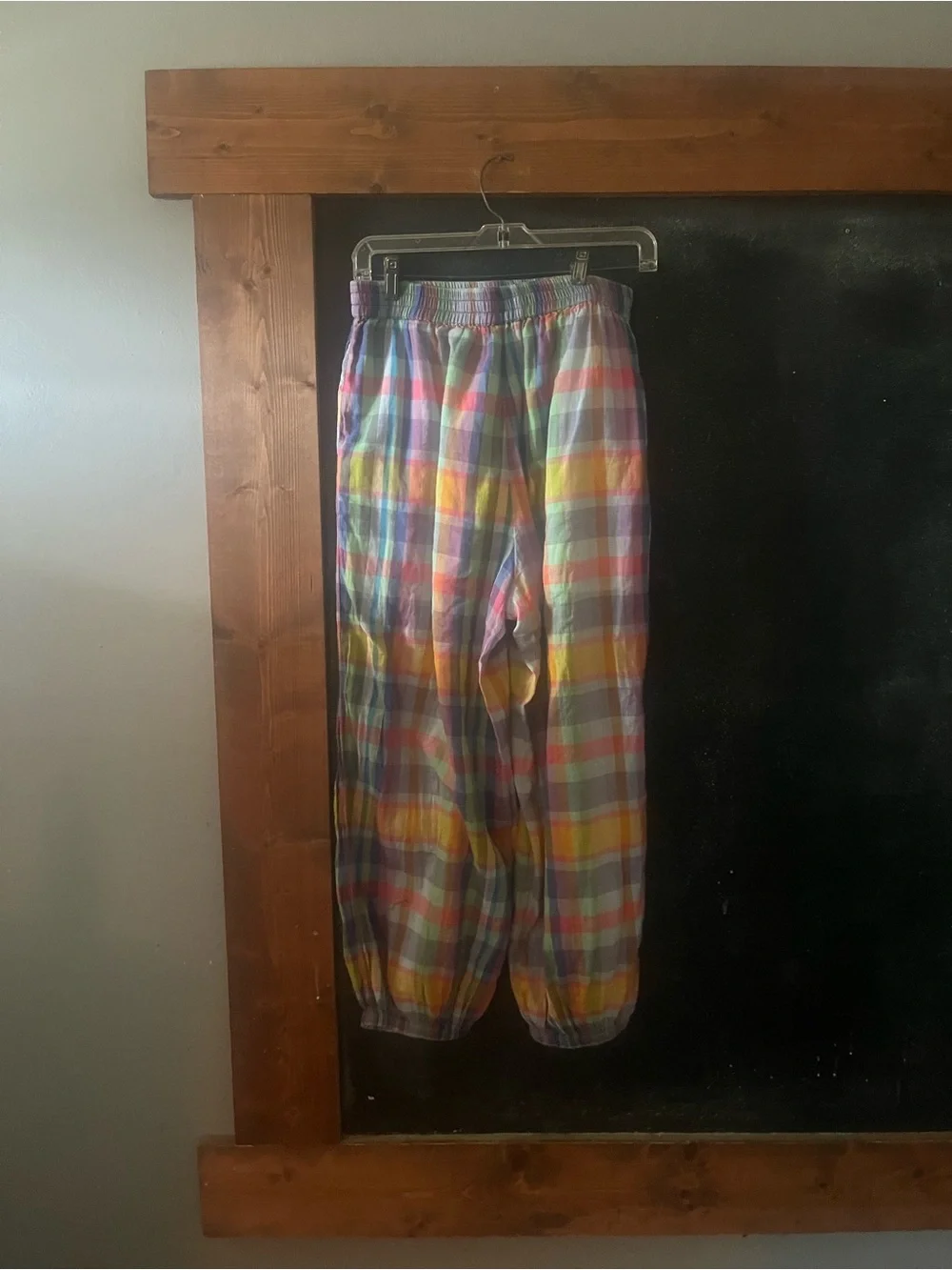 Free People Ticket To Paradise Plaid Pant Set Size M euc - Picture 6 of 10